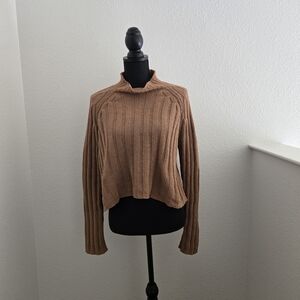 American Eagle Outfitters Brown Cowl Neck Sweater